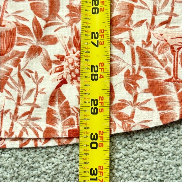 NWT Men’s‎ Tommy Bahama Short Sleeve Hawaiian Cotton Shirt Mango Tango - Picture 9 of 15